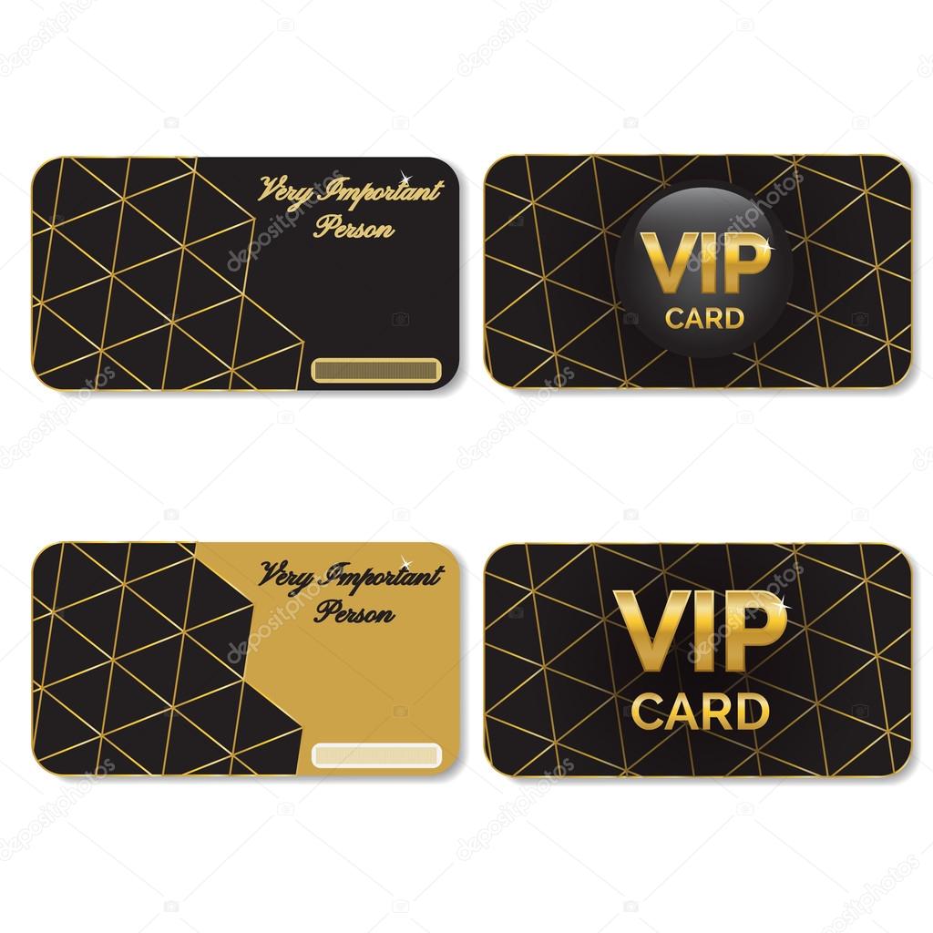 VIP Cards Black and Gold