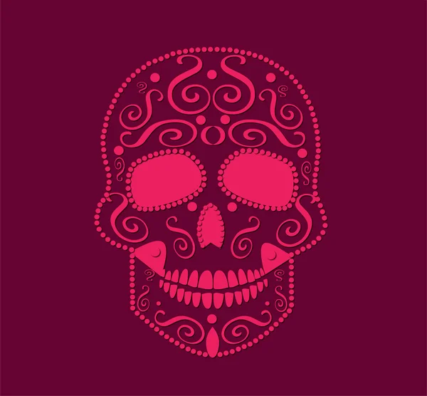 Crâne vecteur rose — Image vectorielle