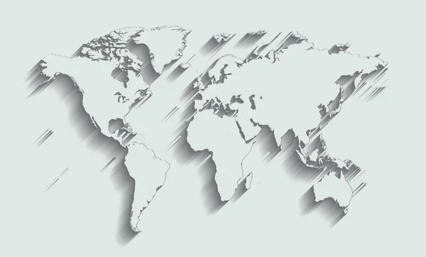 Dünya harita vektör düz beyaz — Stok Vektör