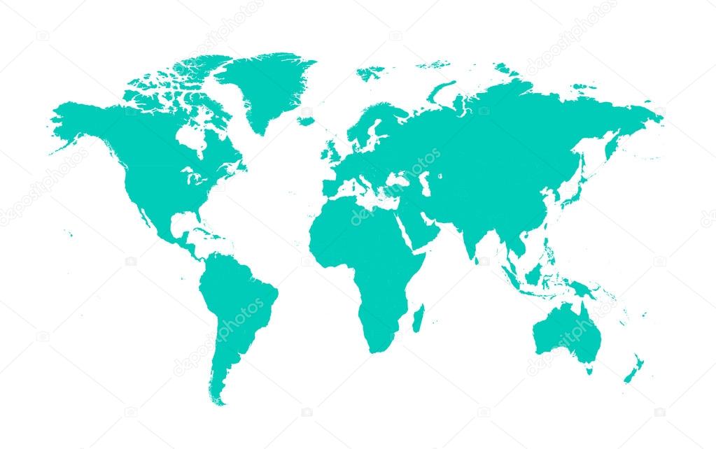 World map vector flat neon color