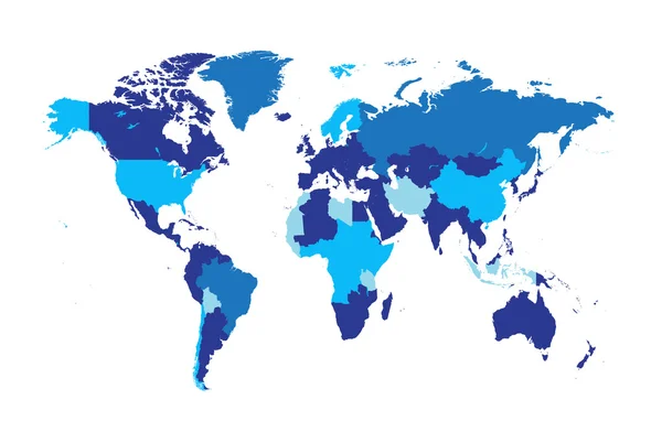 Dünya harita düz vektör Infographic — Stok Vektör