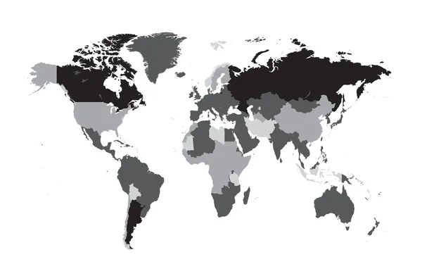 Carte du monde infographie vectorielle plate — Image vectorielle