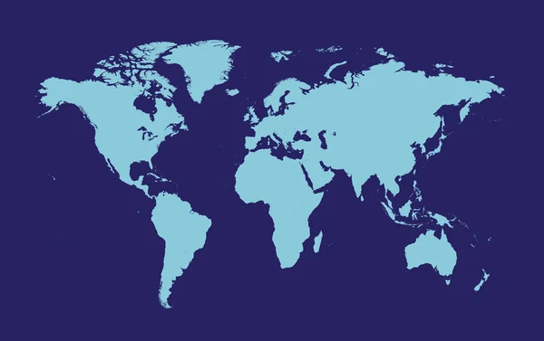 Carte du monde infographie vectorielle plate — Image vectorielle