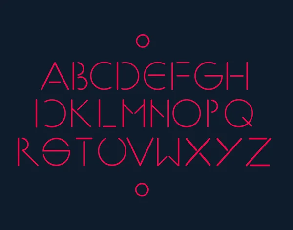 Minimalistische en eenvoudige regelstijl lettertype. — Stockvector