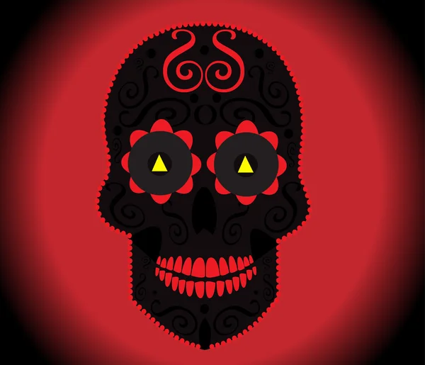 Skull vector achtergrond voor modevormgeving, patronen, tatoeages — Stockvector