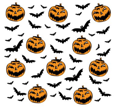 Mutlu Cadılar Bayramı Cadılar Bayramı simgeler, desen ve arka plan