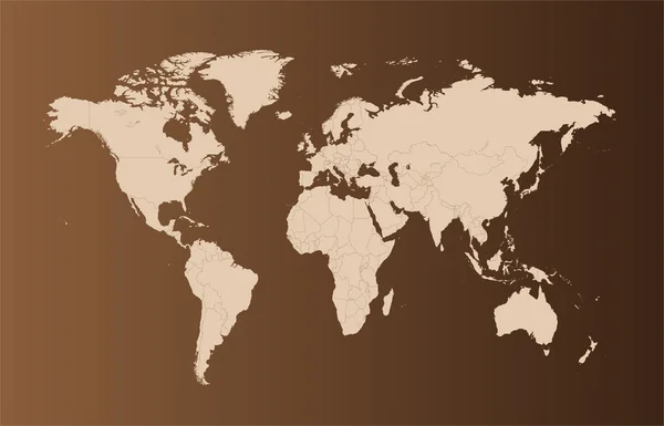 Světová mapa kovový — Stockový vektor