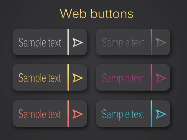 Web buttons rainbow — Stock Vector