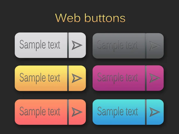 Web buttons color — Stock Vector