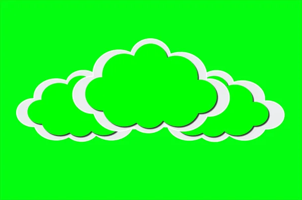 Nuvole di web verde — Vettoriale Stock