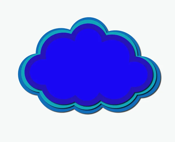 Nube web blu — Vettoriale Stock