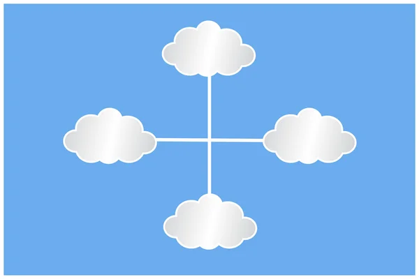 Infografía de nubes blancas — Vector de stock