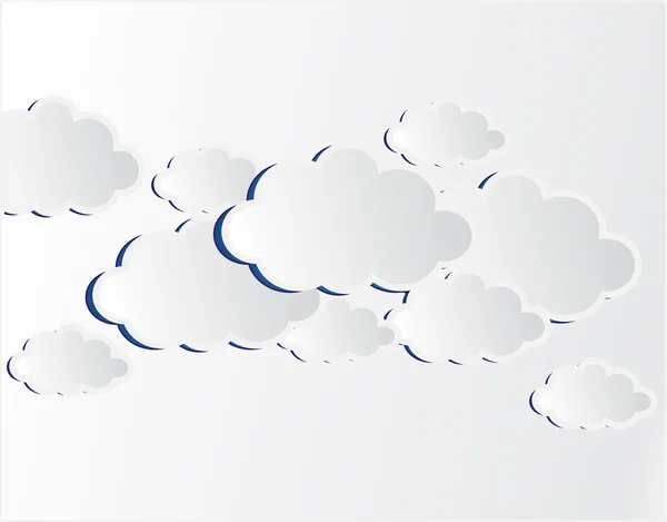 Weiße Wolken Vectori Illustration — Stockvektor