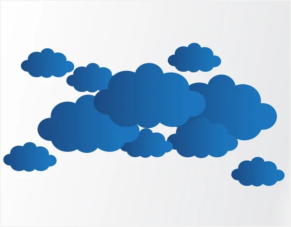 Дизайн векторной иллюстрации голубых облаков — стоковый вектор