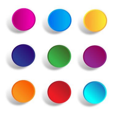 Yuvarlak web düğmeleri vektör