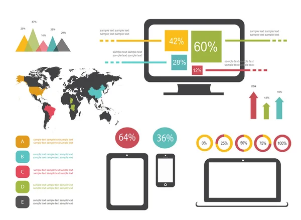 Infographic vector-elementen — Stockvector