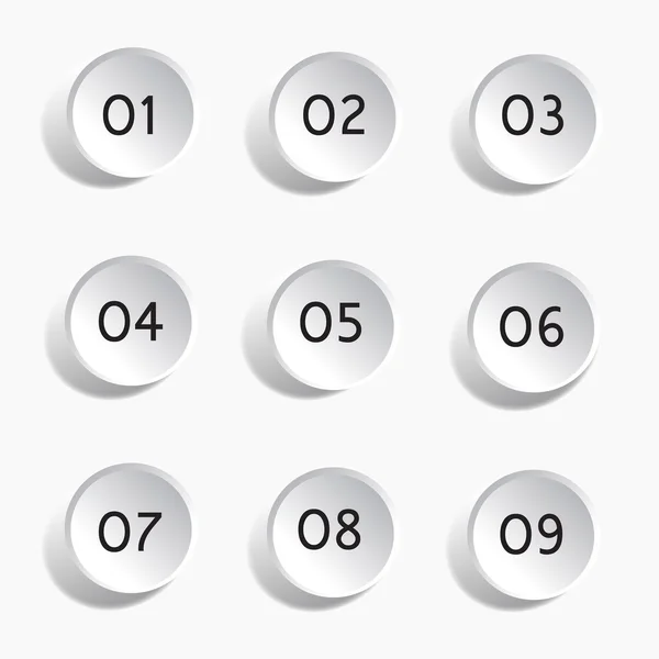 Numéros vecteur noir et blanc — Image vectorielle