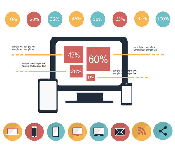 это инфографические элементы векторного цвета
