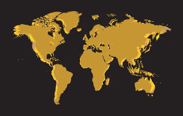 Carte du monde or Graphismes Vectoriels