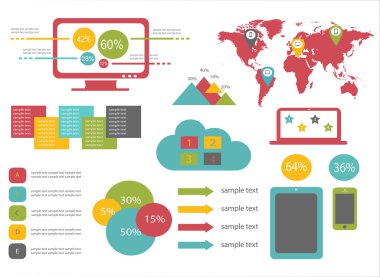 Infographic öğeleri bilgisayar için