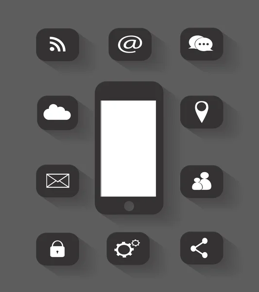 携帯電話のアイコンベクトル — ストックベクタ