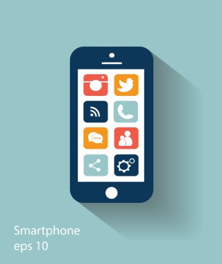 Akıllı telefon vektör modern simgesi