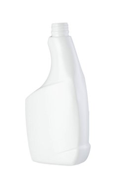 Evdeki kimyasallar için plastik bir şişe.