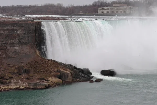 Tło z Niagara Falls w zimie — Zdjęcie stockowe