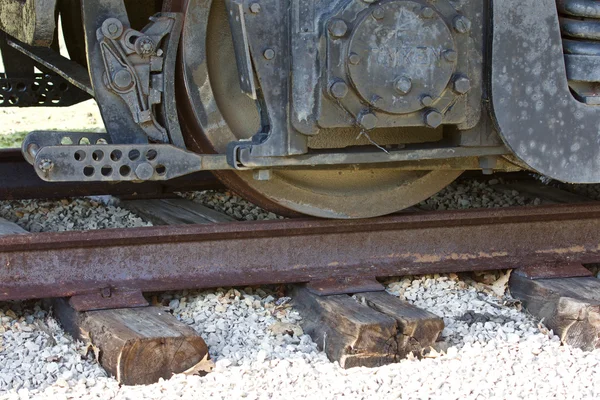 Beautiul image of the train wheels — Stock Photo, Image