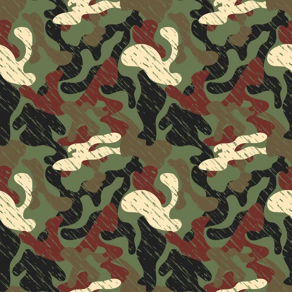 Seamless Camouflage Pattern Endless Abstract Shapes Diagonal Strokes Print Khaki — Stock Vector