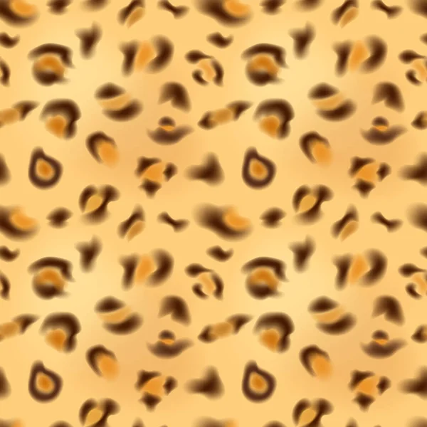 Leopard Hud Struktur Sömlös Mönster Ljusa Fläckiga Print Endlessly Upprepa — Stock vektor