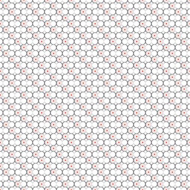 Kusursuz geometrik desen. Dairelerin ve noktaların sürekli tekrarlayan dokusu. Yuvarlak hücreler arka plan. Paket kağıdı, gömlek, giysi için yüzey. Vektör illüstrasyonu.