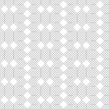 Kare şekillerin kusursuz geometrik deseni. Eşkenar dörtgen ve çizgilerin sonsuz dokusu..