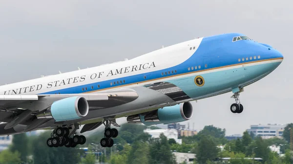 Warsaw Poland Червня 2014 Air Force One Президентом Сша Бараком — стокове фото