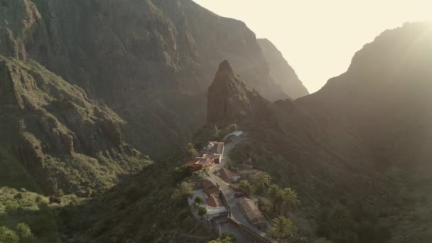 Masca Gorge Tenerife Spanje Een Iconische Plek Een Klein Dorp — Stockvideo