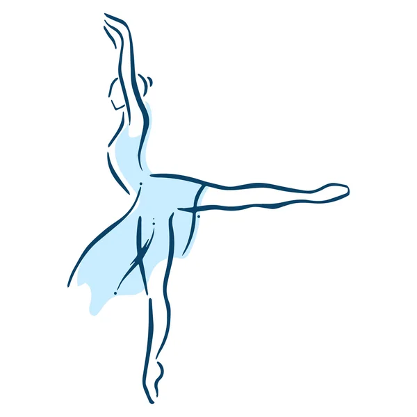 Ballet Danseuse féminine — Image vectorielle