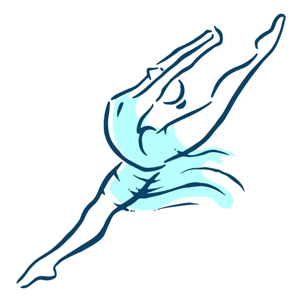 Ballet bailarina hembra — Archivo Imágenes Vectoriales