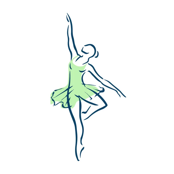 Baletní tanečník žena — Stockový vektor
