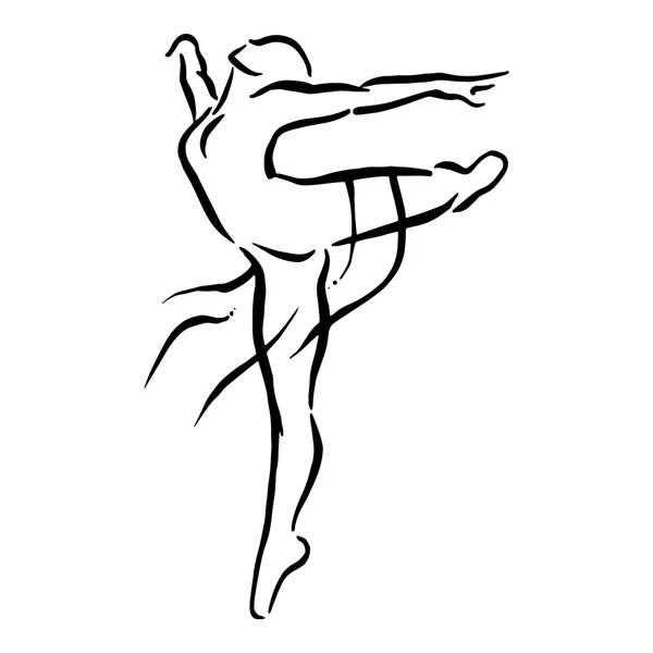 Ballet bailarina hembra — Archivo Imágenes Vectoriales