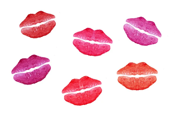 Kisses on paper — Stock Photo, Image