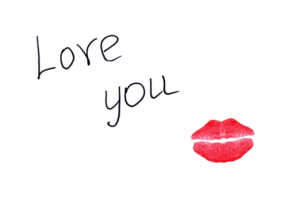 Kocham was i pocałunek — Zdjęcie stockowe