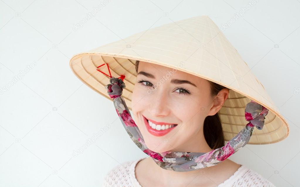 Girl at Vietnam hat