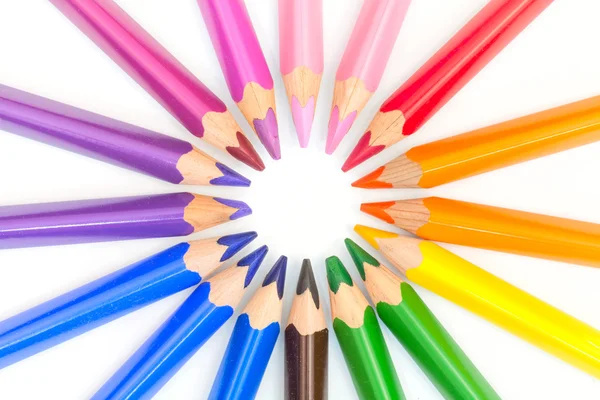 Color Pencils round — Stock Photo, Image