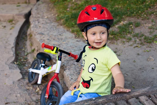 Little bicycle driver — Stock Photo, Image