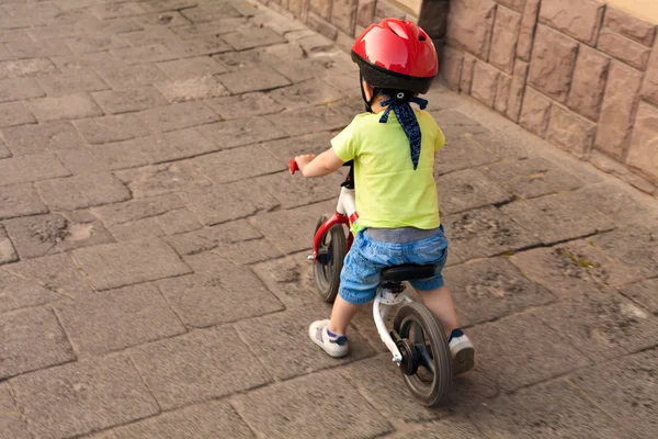 Little bicycle driver — Stock Photo, Image