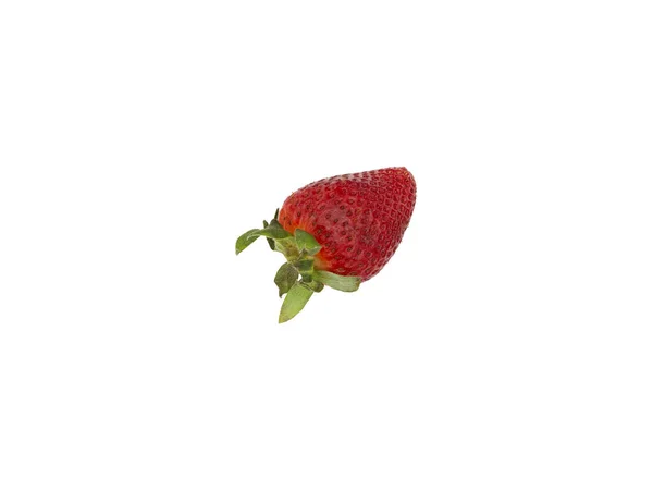 Red Fresh Ripe Early Strawberries Isolated White Background Photo Real — Stock Photo, Image