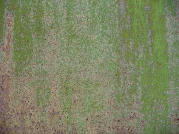 Текстура Іржавого Металевого Листа Заліза Блідо Зеленою Фарбою Гаражні Металеві — стокове фото