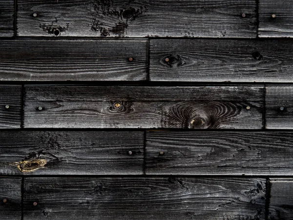 Texture Des Vieilles Planches Grises Fond Vignetté Mur Bois Noir — Photo