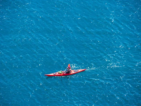 Crimea Balaklava 2021 Entrenamiento Los Deportistas Los Turistas Kayak Mar — Foto de Stock