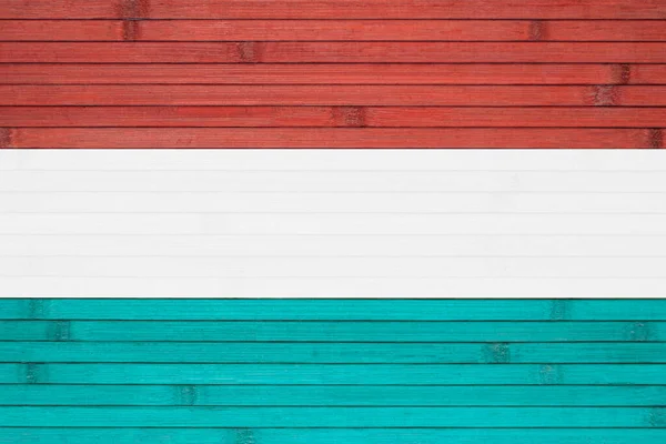 National State Flag Grand Duchy Luxembourg Painted Background Wooden Wall — Stock Photo, Image